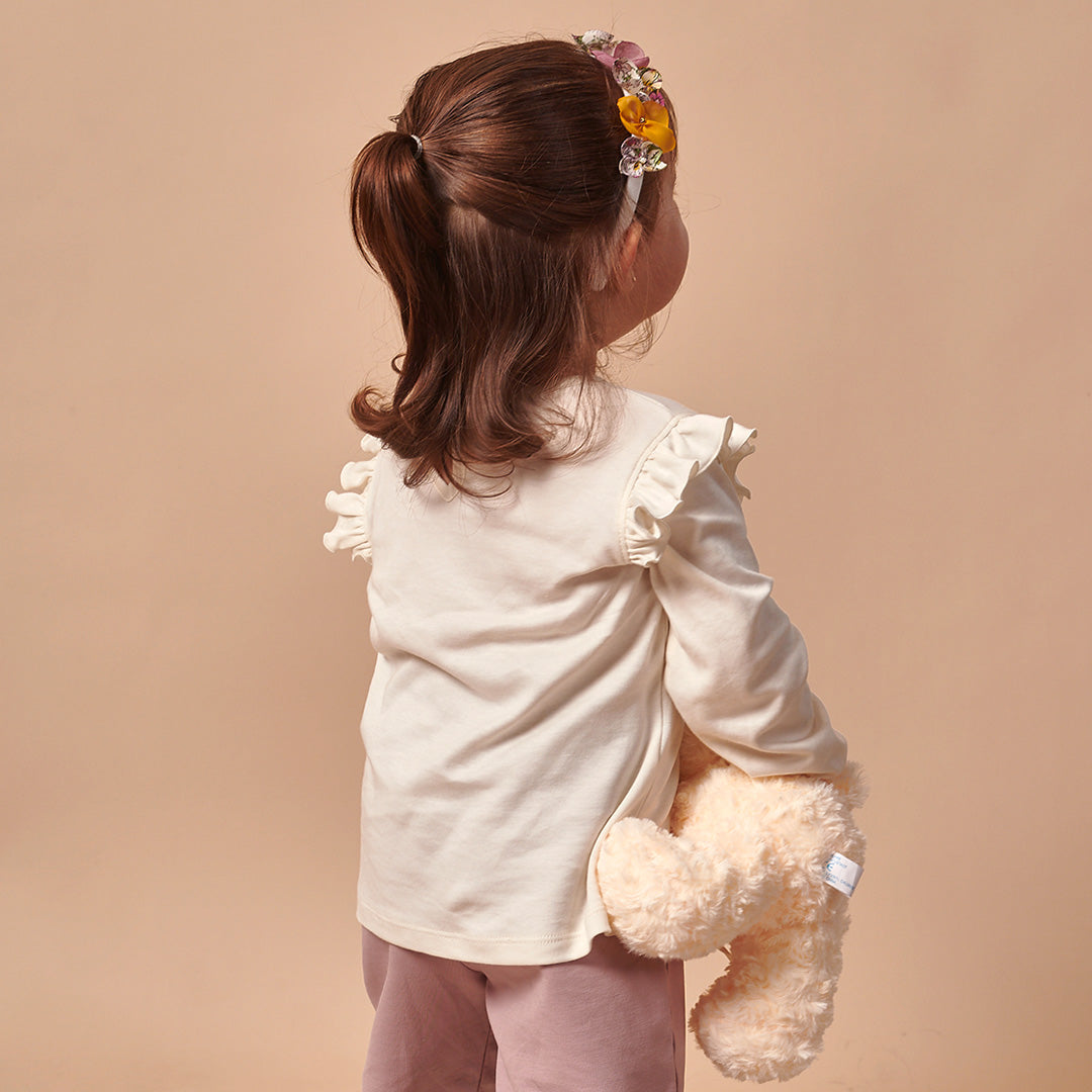 Polo Bebé Niña Manga Larga 100% Algodón Pima Bouquet