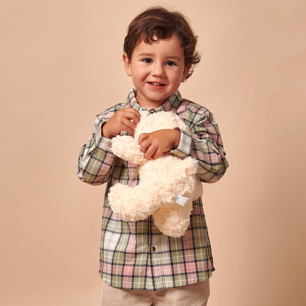 Camisa Bebé Niño Manga Larga Cuadros Multicolor Dionisio