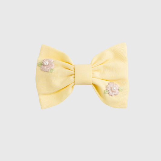 Ganchito Lazo Amarillo Bordado
