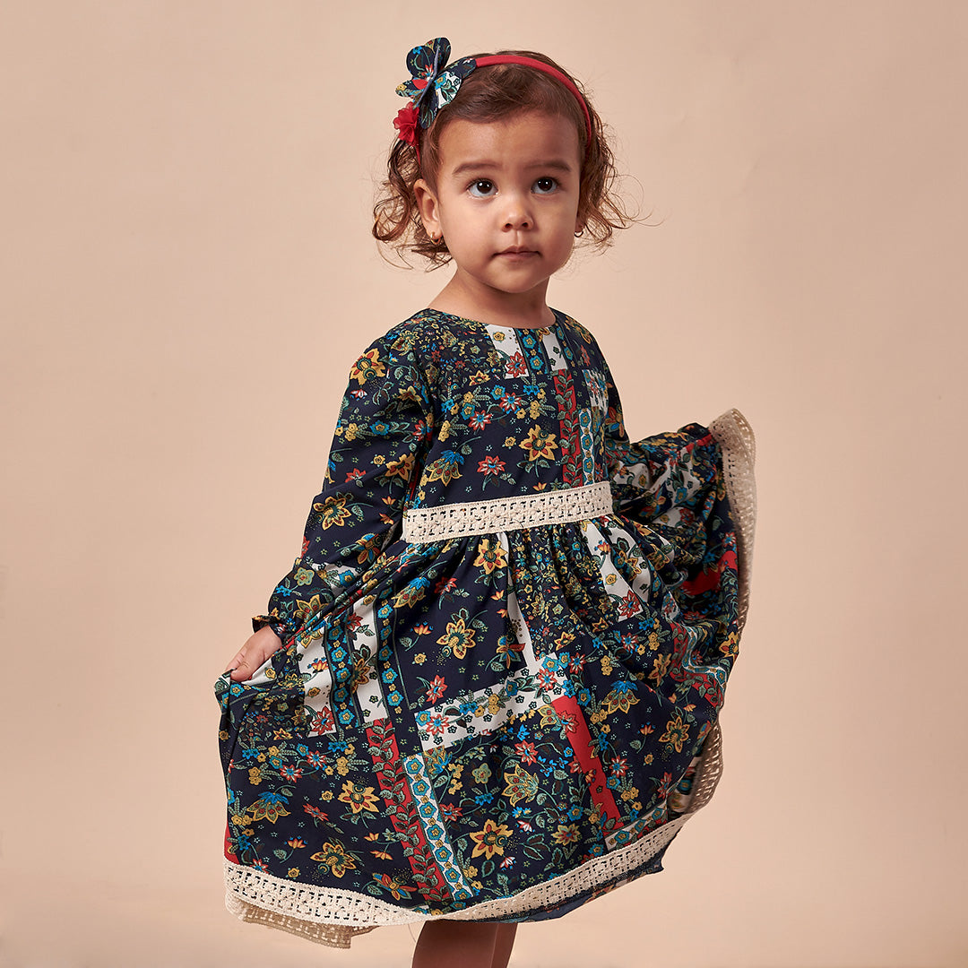 Vestido de Seda Estampada - Bebé Niña