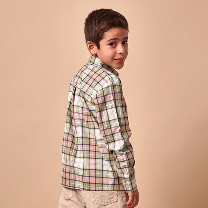 Camisa Niño Manga Larga Cuadros Multicolor Dionisio
