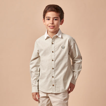 Camisa Niño a Rayas Verde Espigas
