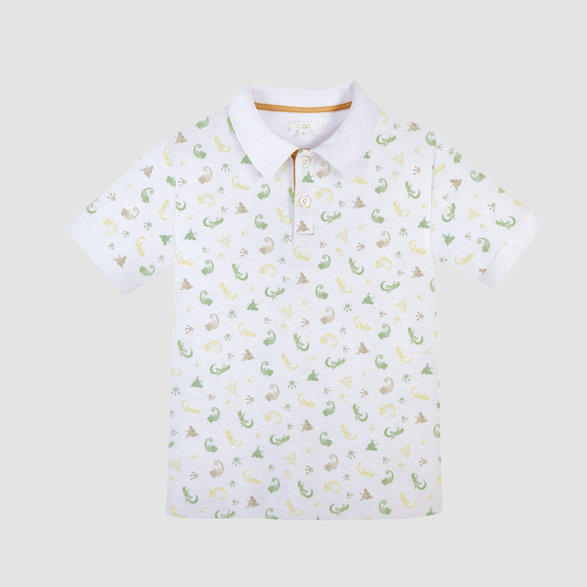 Polo Estampado Cuello Box - Niño