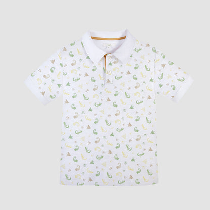 Polo Estampado Cuello Box - Niño
