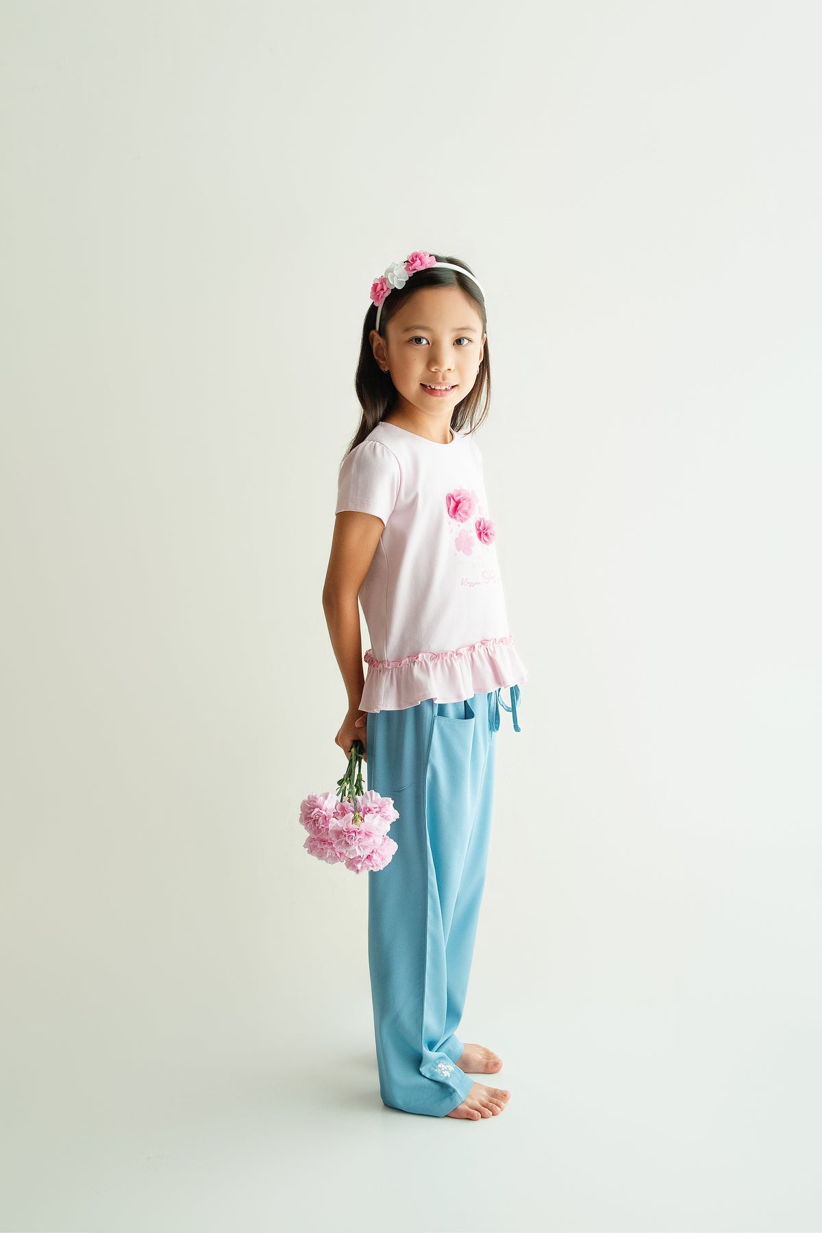 Pantalón con bordado - Niña