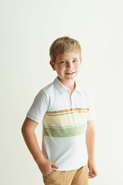 Polo Estampado Cuello Box - Teens