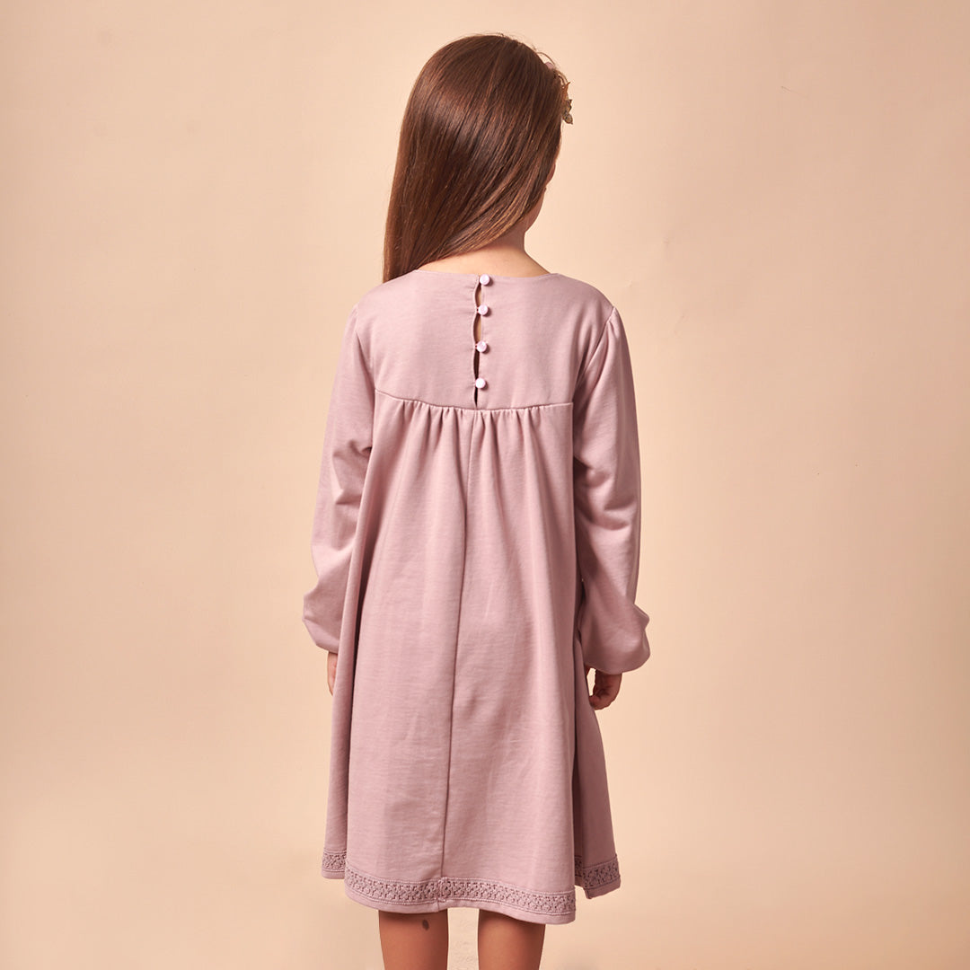 Vestido Niña 100% Algodón Lilac