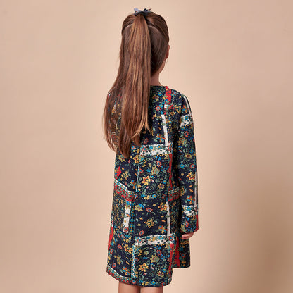 Vestido de Seda Estampada - Niña