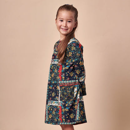 Vestido de Seda Estampada - Niña