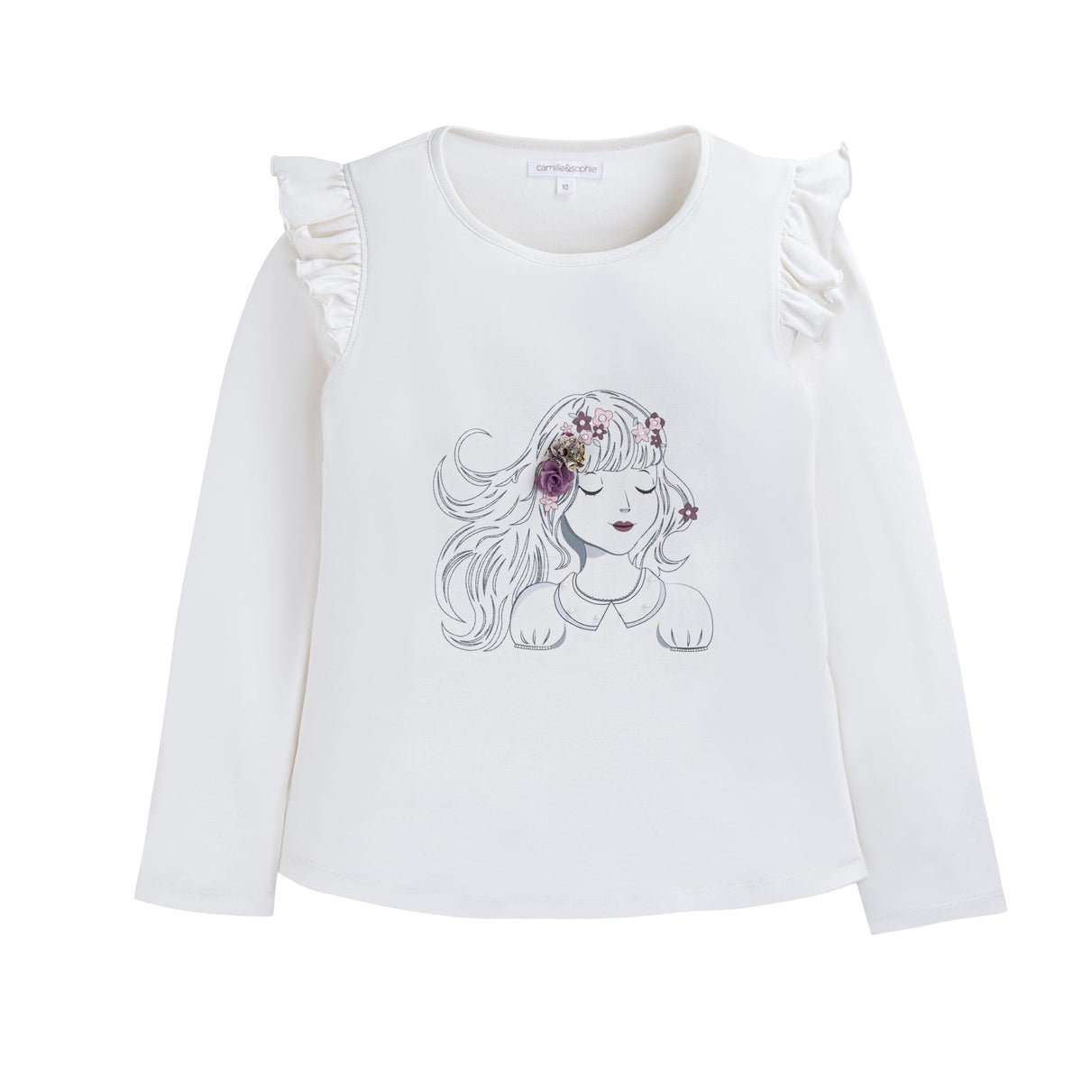 Polo Niña Manga Larga 100% Algodón Pima Azucena