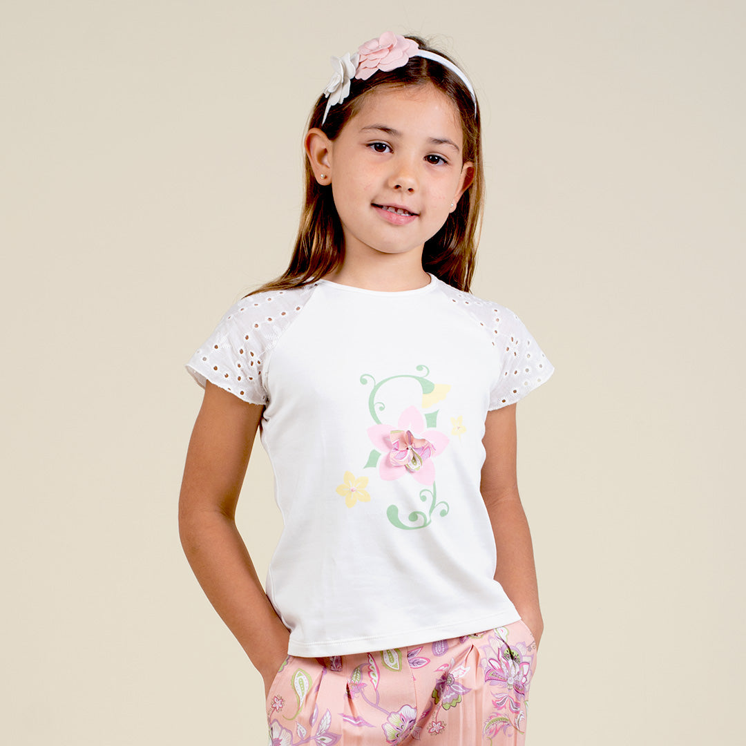 Polo Niña Estampado 100% Algodón Pima Encanto