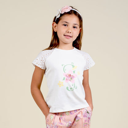 Polo Niña Estampado 100% Algodón Pima Encanto