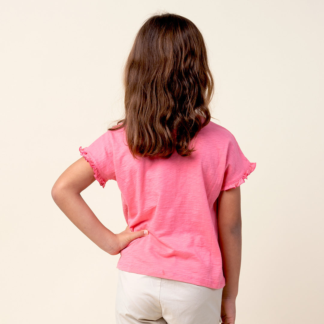Polo Niña Estampado 100% Algodón Flor de Verano