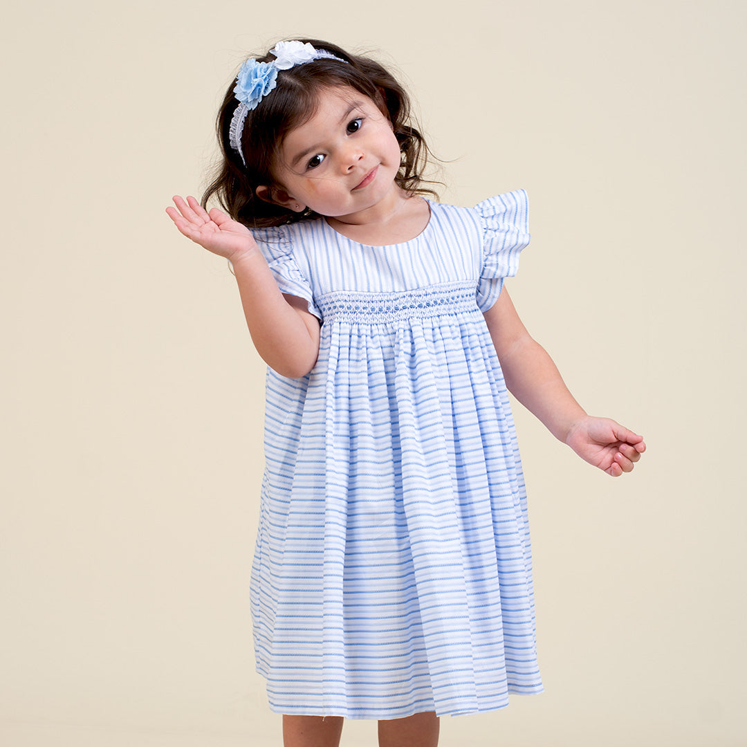 Vestido Bebé Niña Panal de Abeja Caela