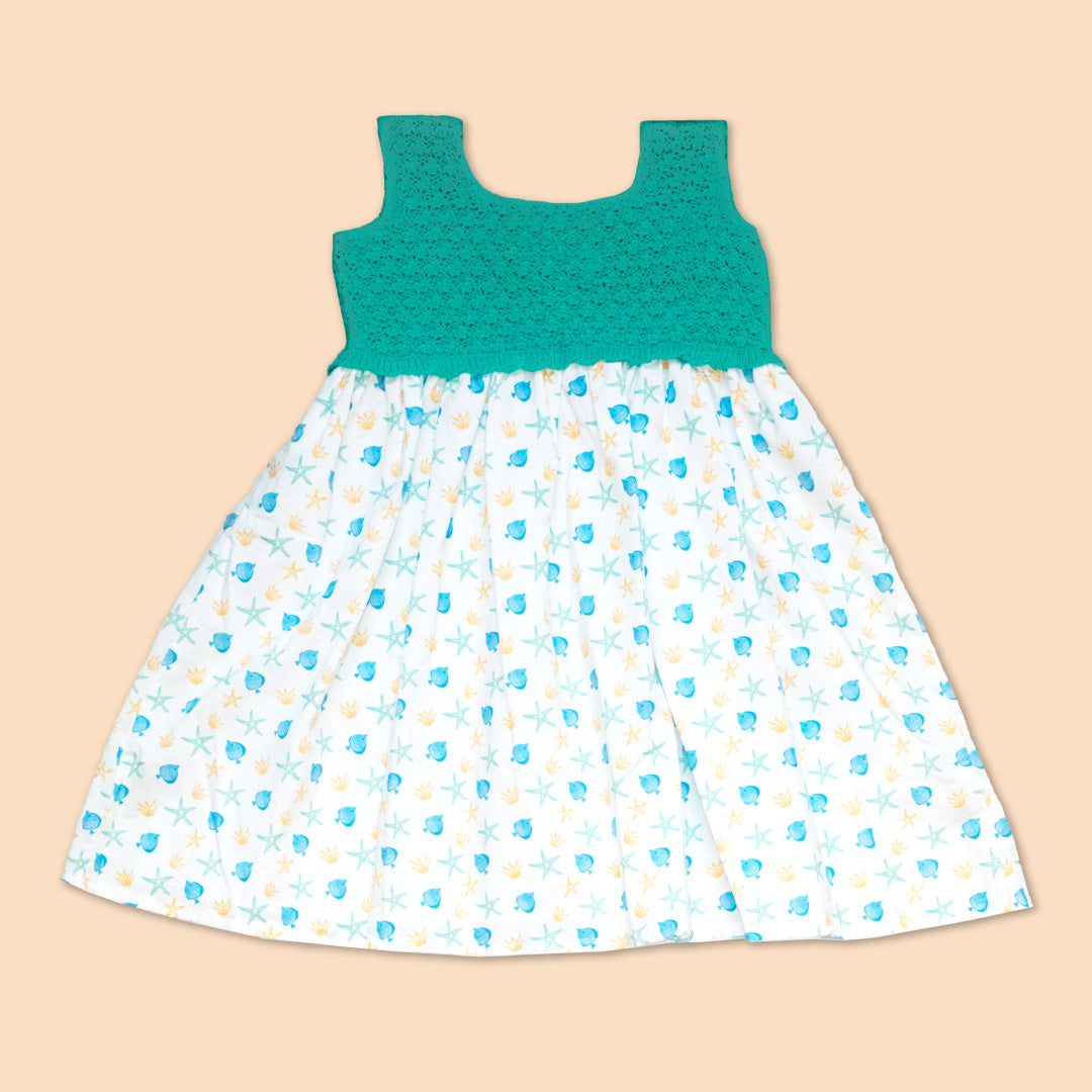 Vestido Bebé Niña Tejido Esmeralda