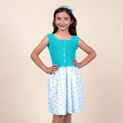 Vestido Niña Tejido Esmeralda