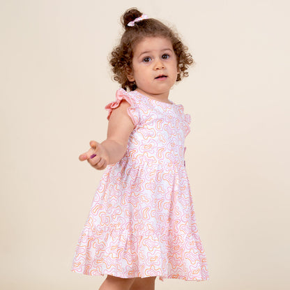 Vestido Bebé Niña Estampado 100% Algodón Joy