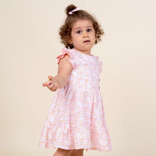 Vestido Bebé Niña Estampado 100% Algodón Joy