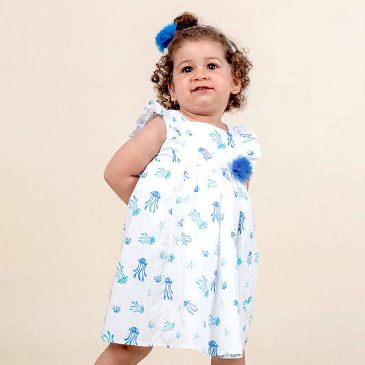 Vestido Bebé Niña Estampado 100% Algodón Juna