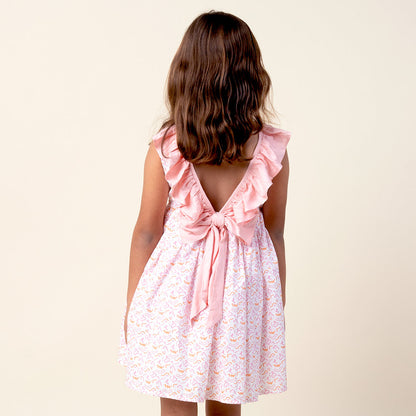 Vestido Niña Estampado 100% Algodón Lira