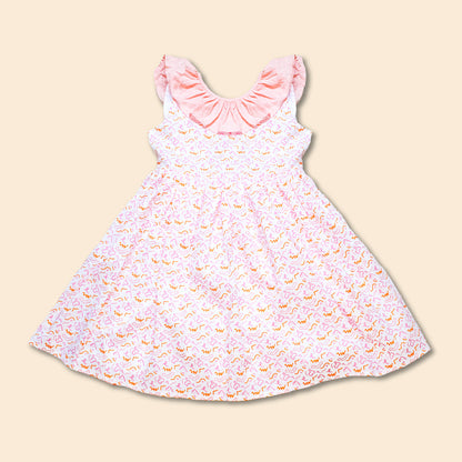Vestido Niña Estampado 100% Algodón Lira