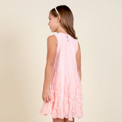 Vestido Fiesta Niña Rosado Romance