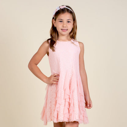 Vestido Fiesta Niña Rosado Romance